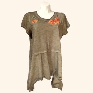 Lane Bryant Embroidered Sharkbite Tee